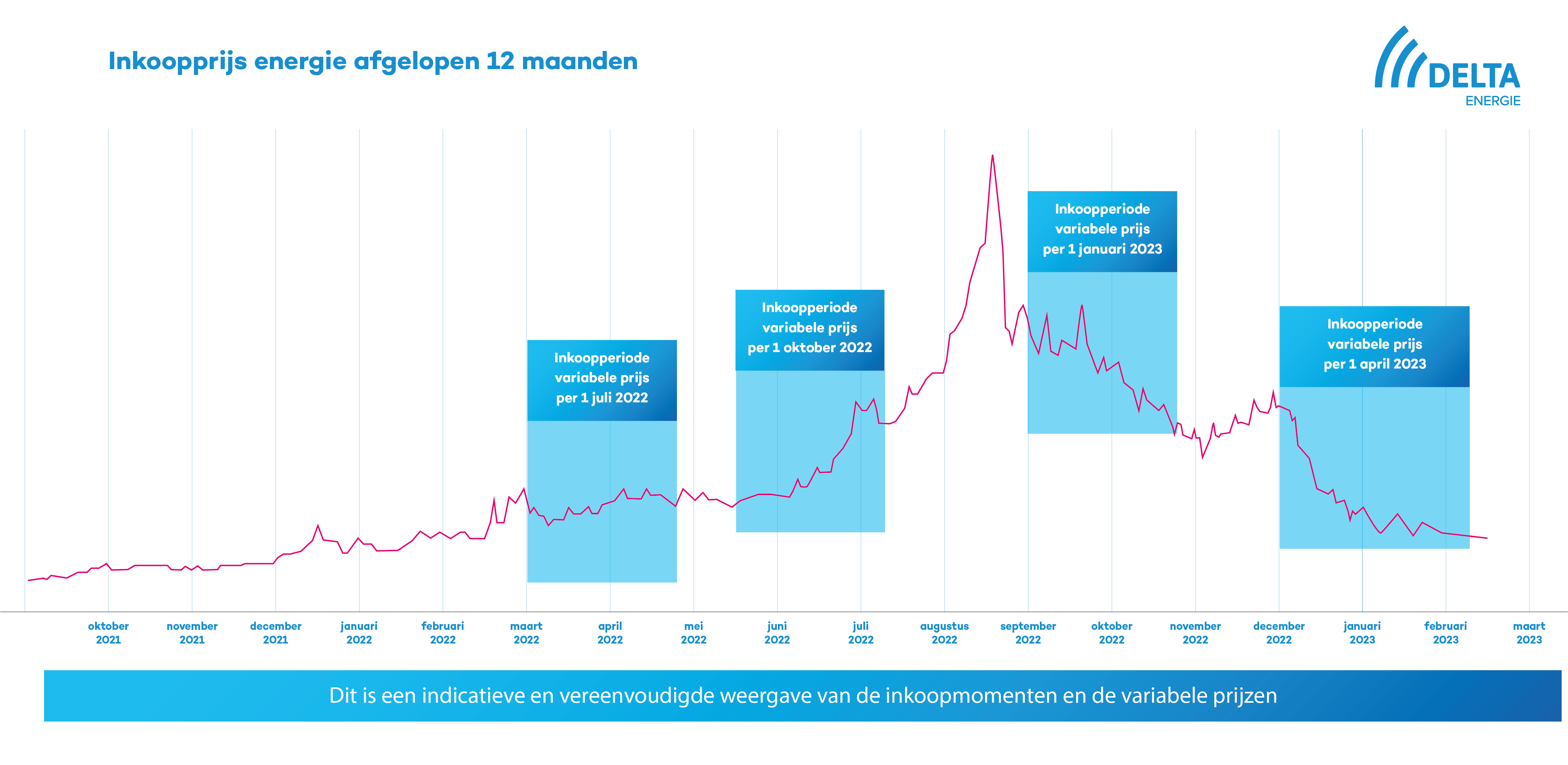 Ontwikkeling energieprijzen DELTA Energie